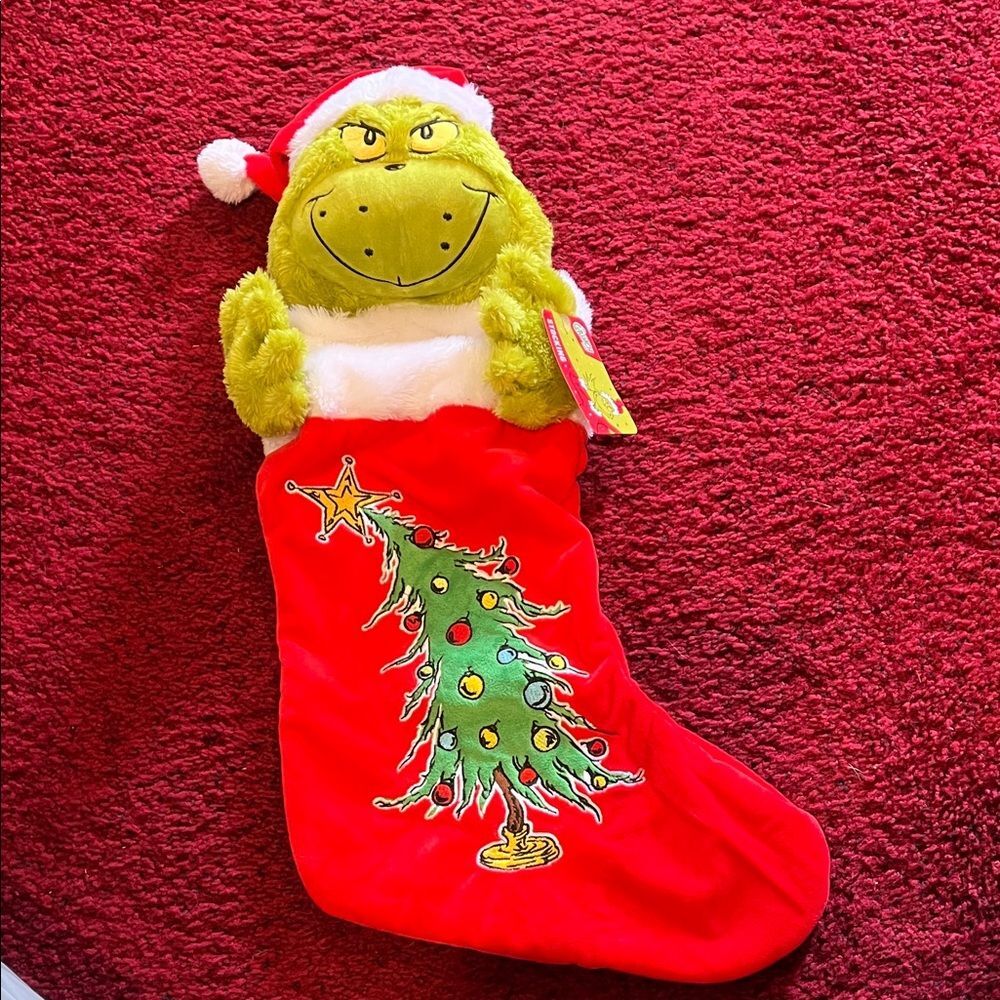 Dr. Seuss Grinch Red Christmas Stocking